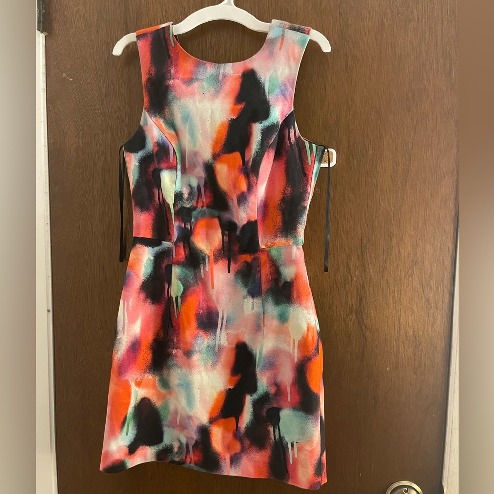 🎨French Connection paint drip graffiti dress size 4